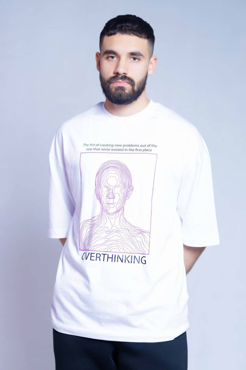 Overthinking white t-shirt