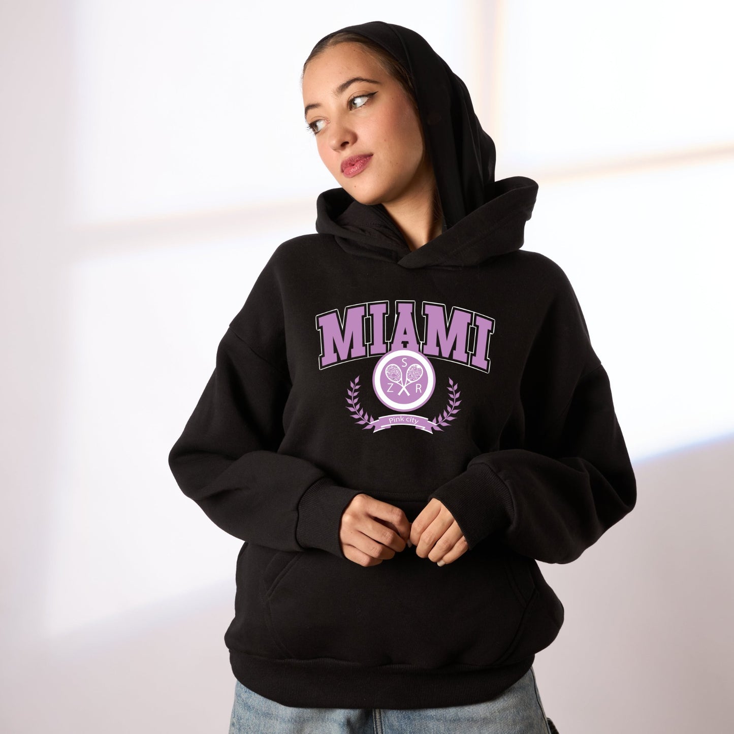 Miami black hoodie