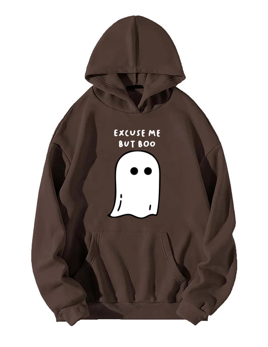 Excuse me but boo brown hoodie