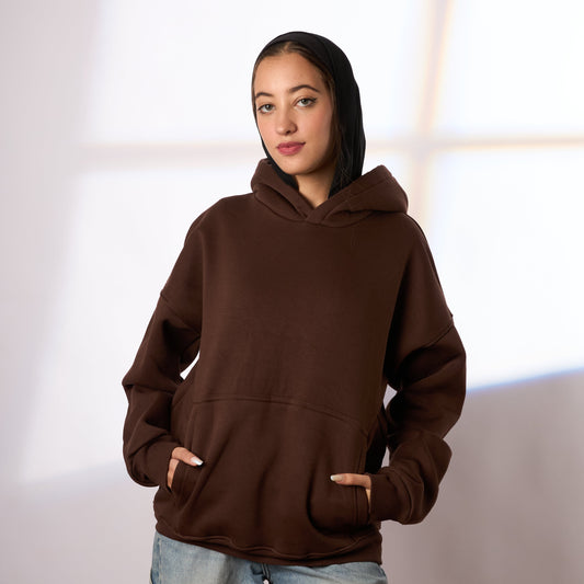 brown oversize hoodie