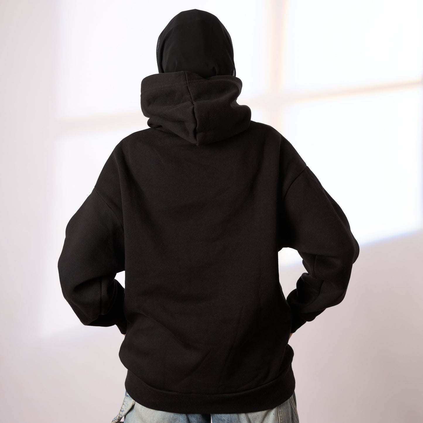 black oversize hoodie