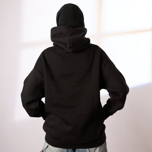 black oversize hoodie