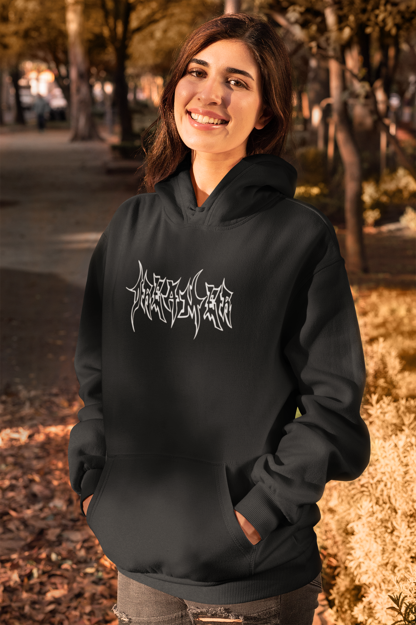 dreamer black oversize hoodie