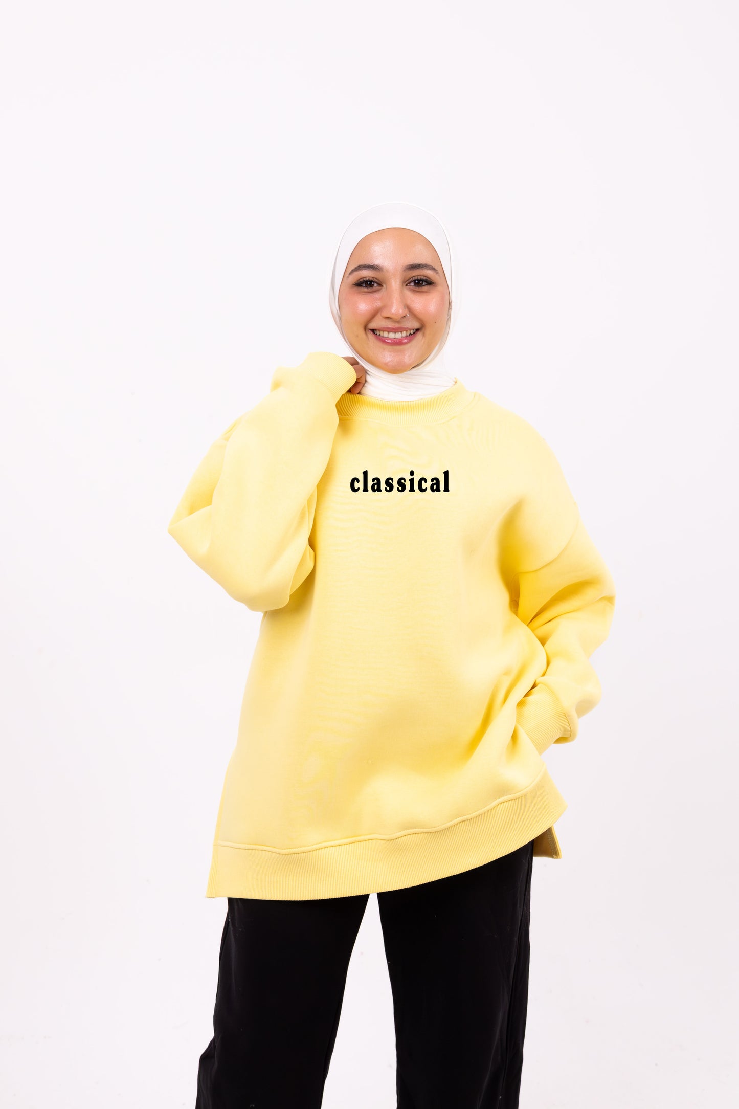 Classical yellow comfy-go sweatshirt