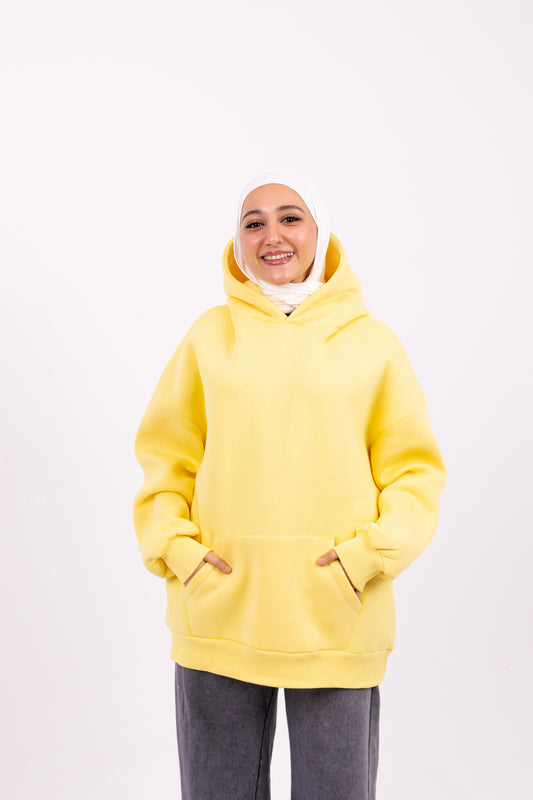 Baby yellow basic hoodie