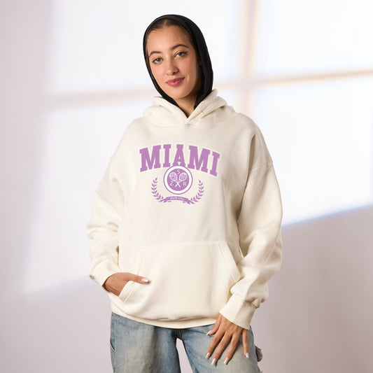 miami white oversize hoodie