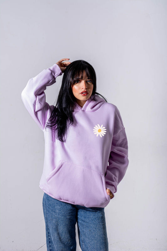 Flower market lavender hoodie