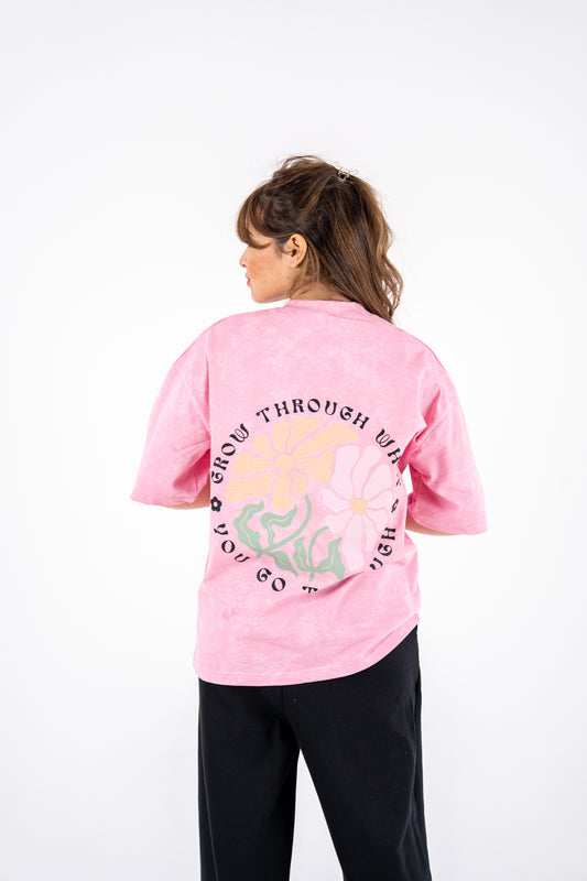 go through pink washed t-shirt