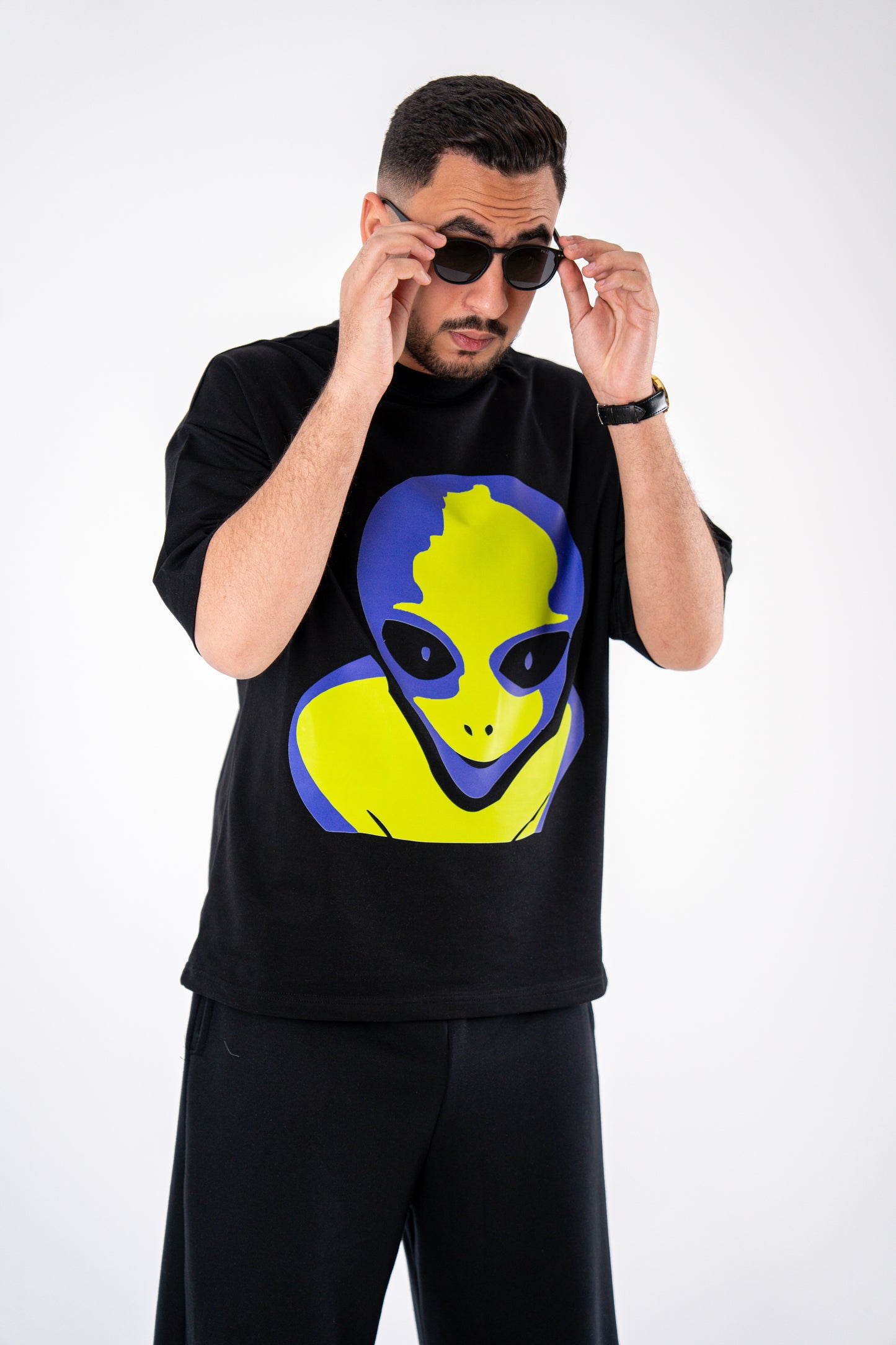 alien pov black t-shirt