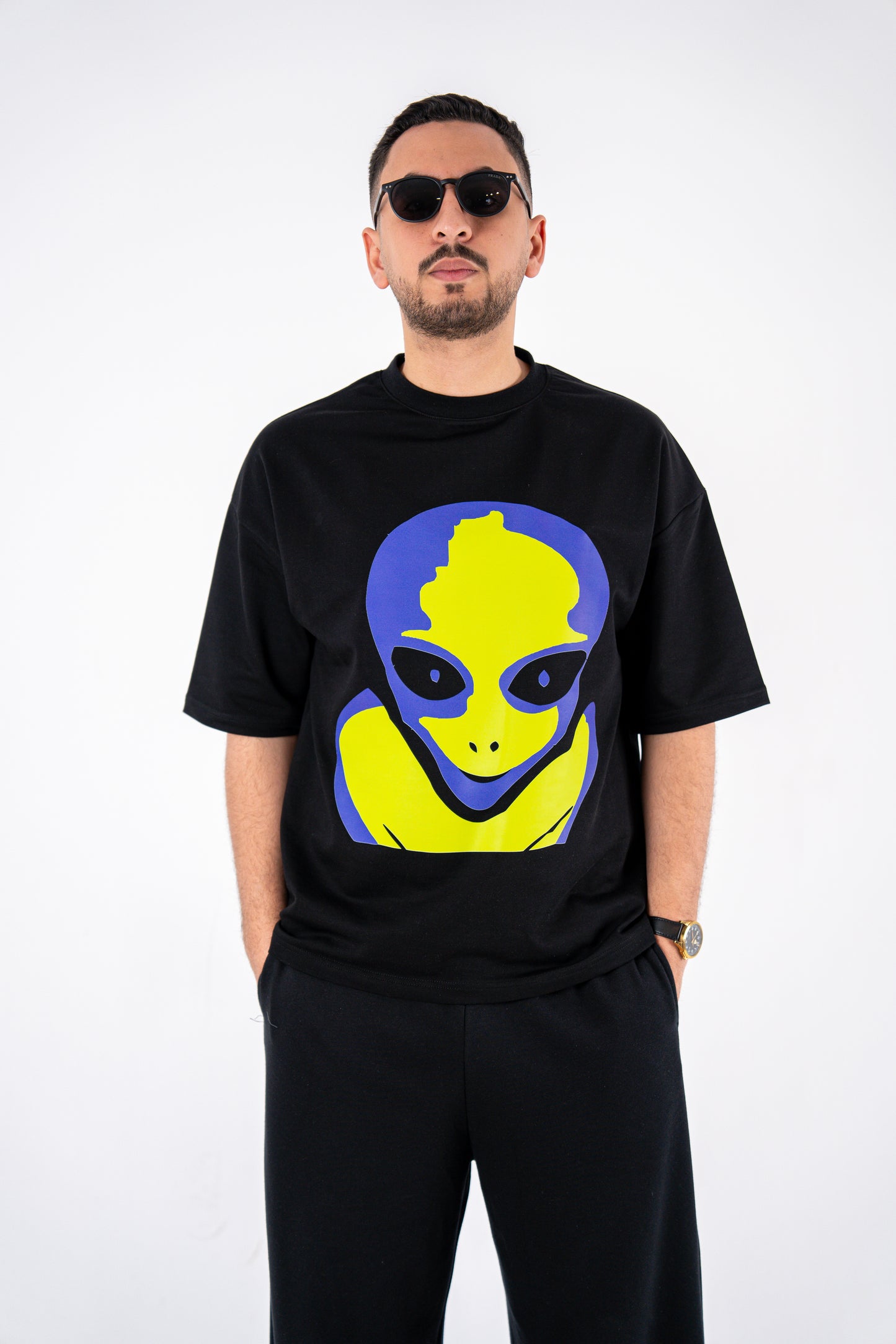 alien pov black t-shirt