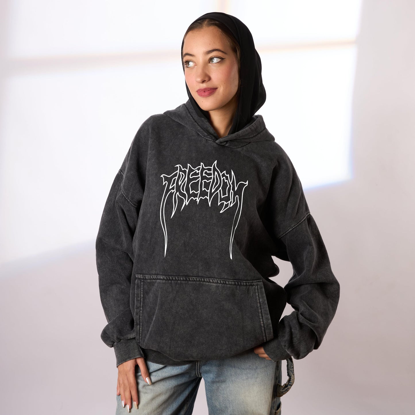 Freedom washed oversize hoodie