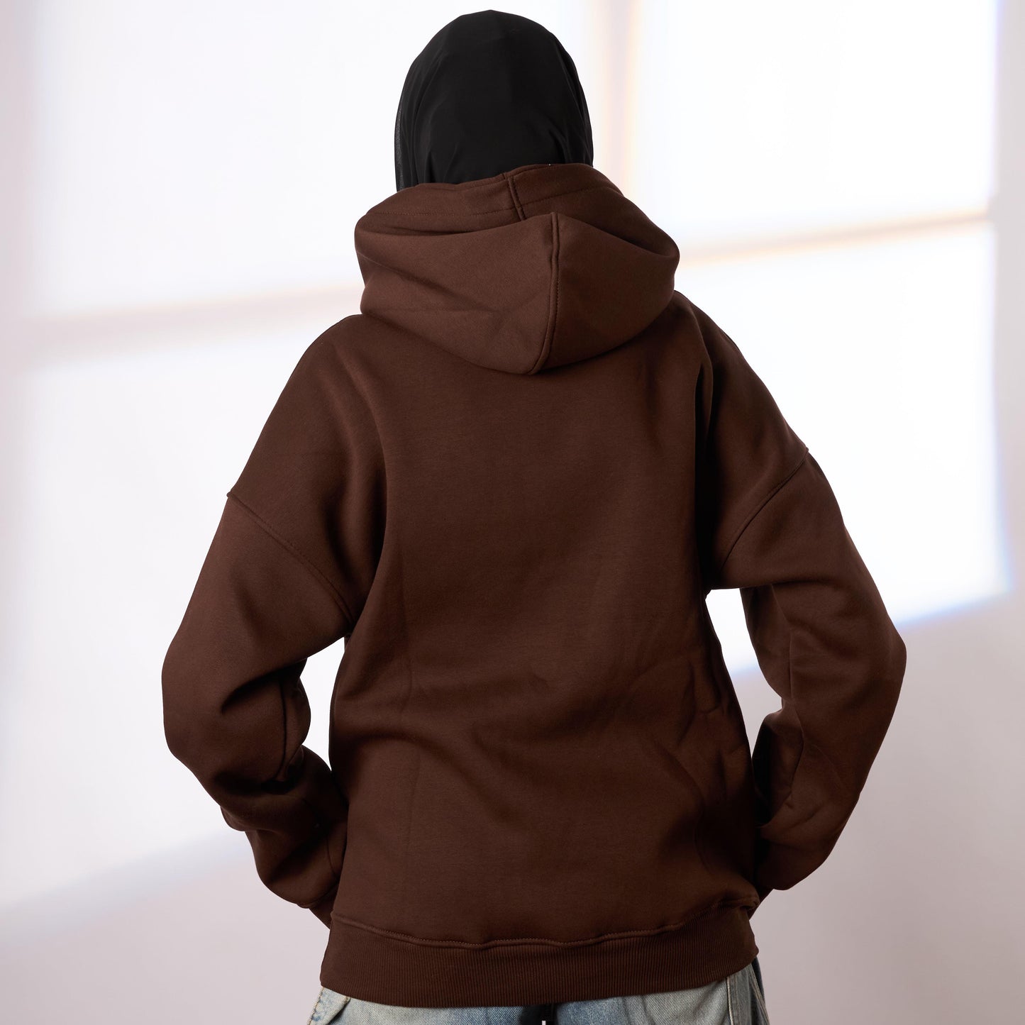 brown oversize hoodie