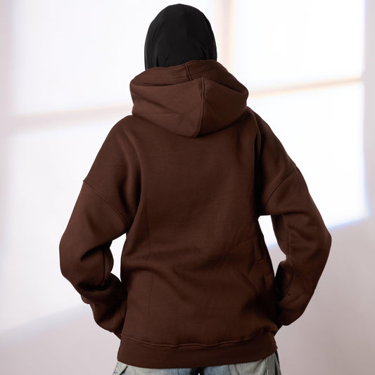 brown oversize hoodie
