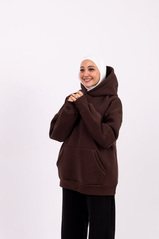 White Heart brown hoodie