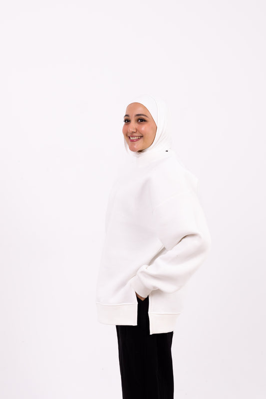 White comfy-go sweatshirt