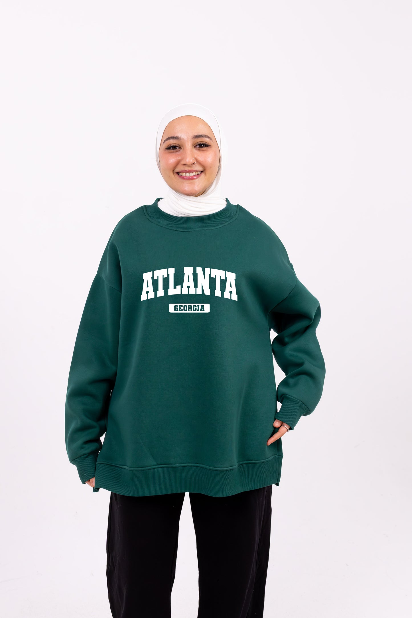 atlanta olive comfy-go sweatshirt