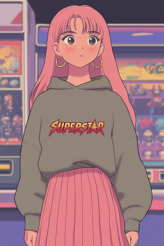 superstar grey oversize hoodie