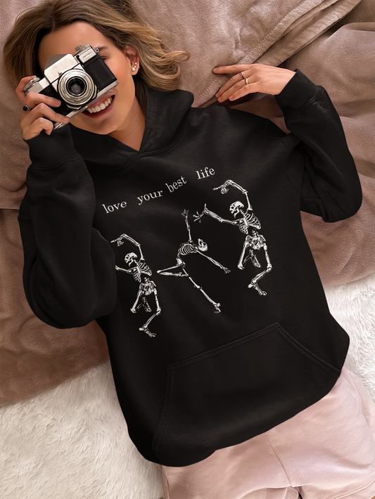 love your best live black oversize hoodie
