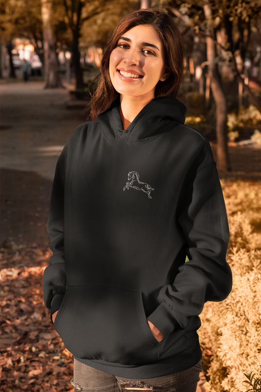 الخيل و الليل black oversize hoodie