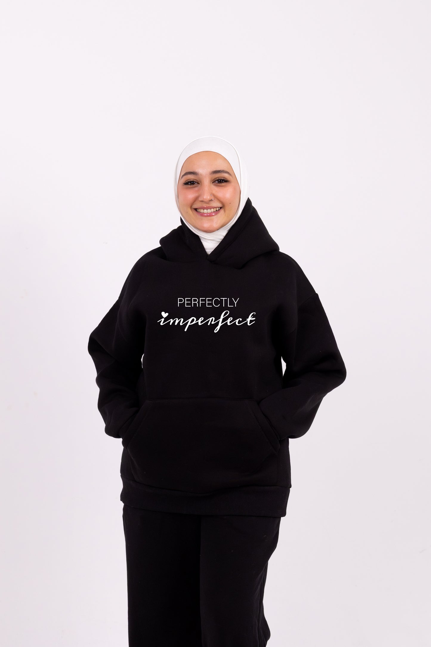 Perfectly imperfect black hoodie