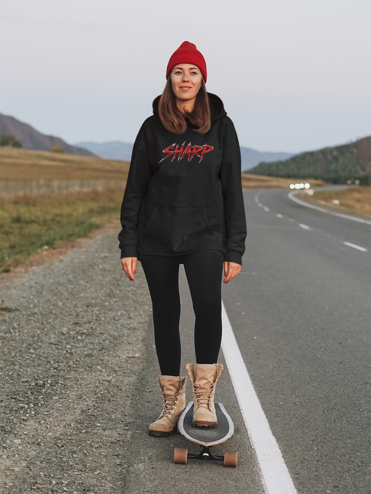 sharp black oversize hoodie