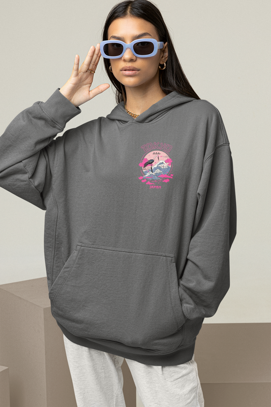 tokyo grey oversize hoodie