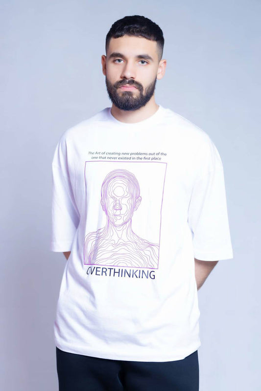 Overthinking white t-shirt