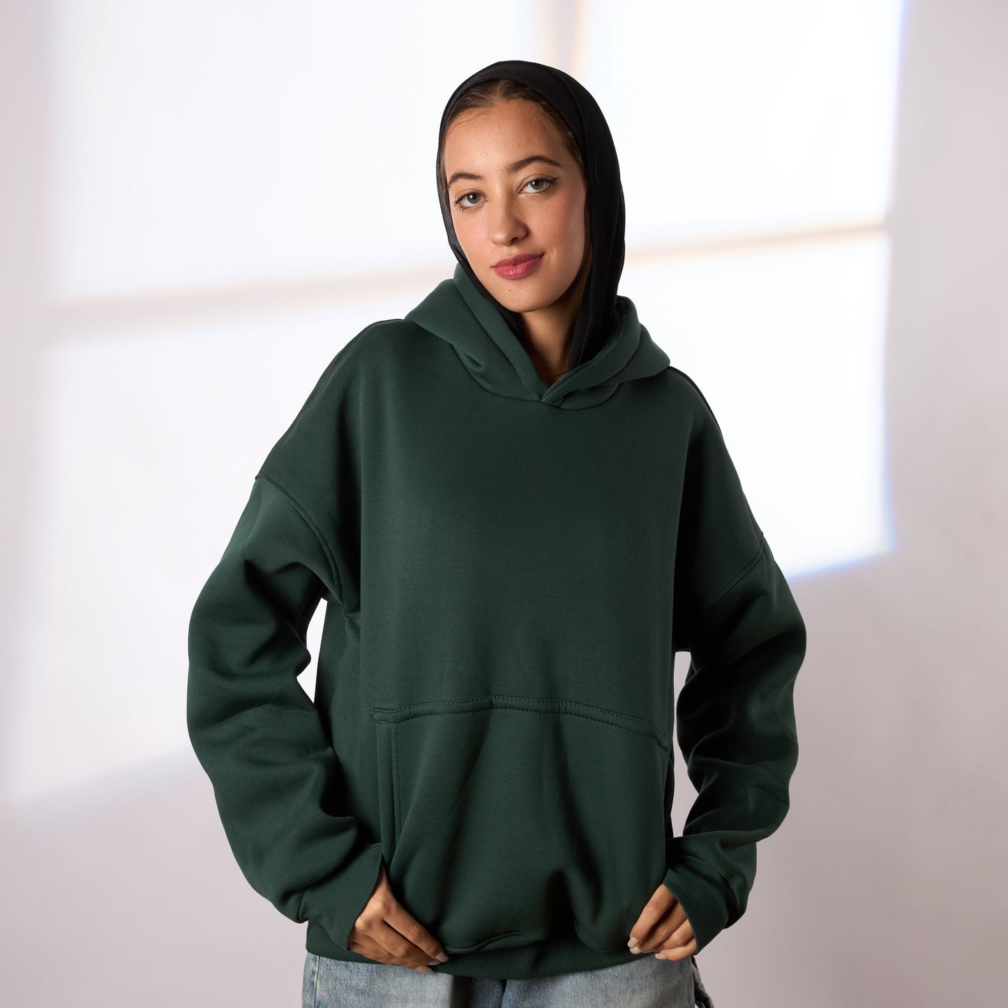 olive oversize hoodie