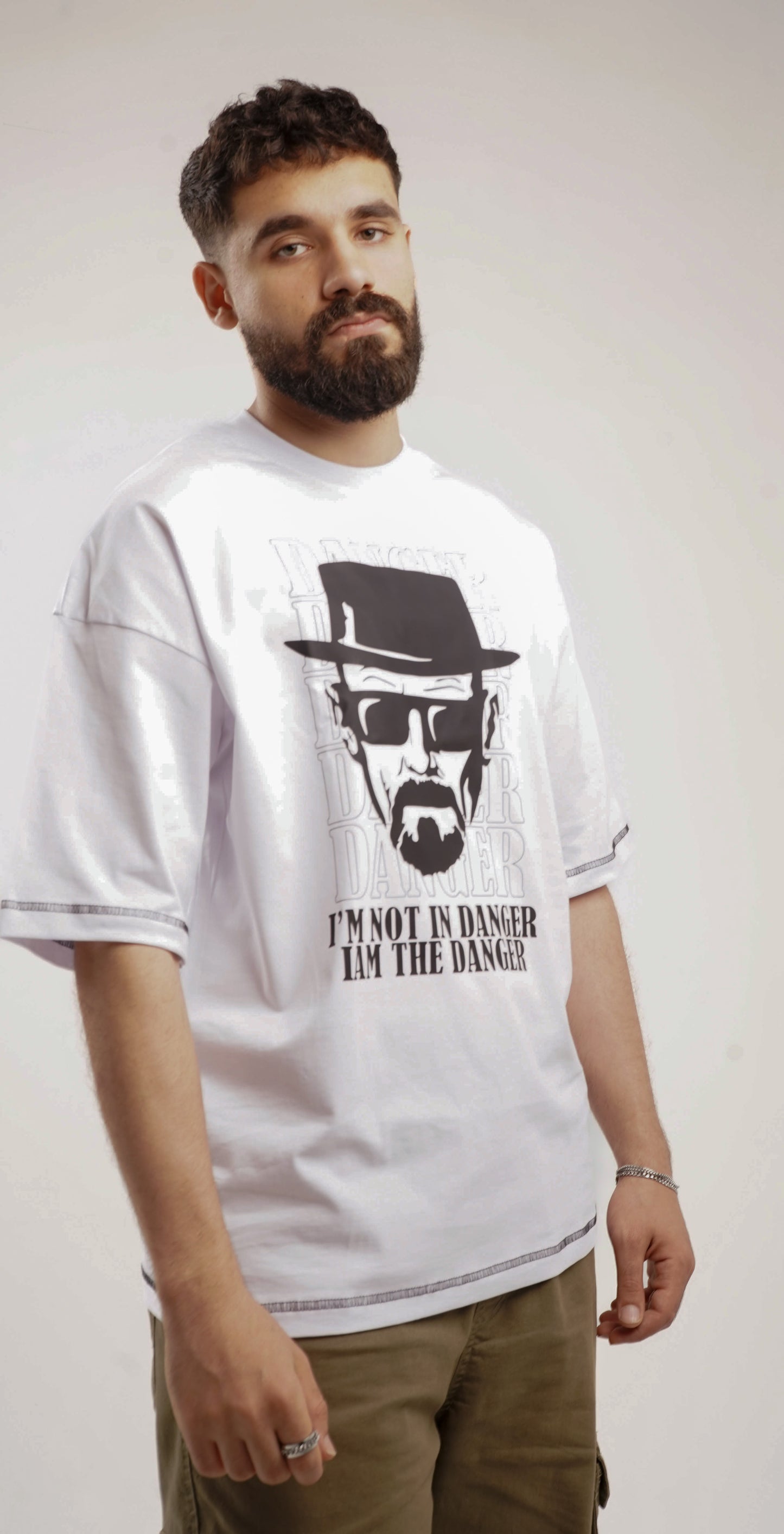 I am the danger whitexblack t-shirt