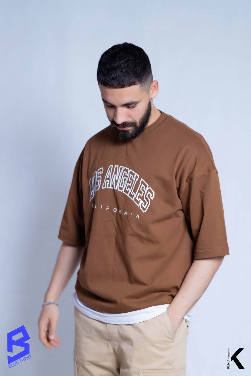 Los Angeles brown t-shirt