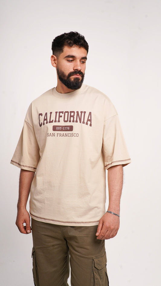 California beigexbrown t-shirt