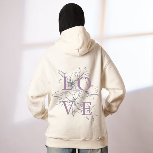 Love white hoodie