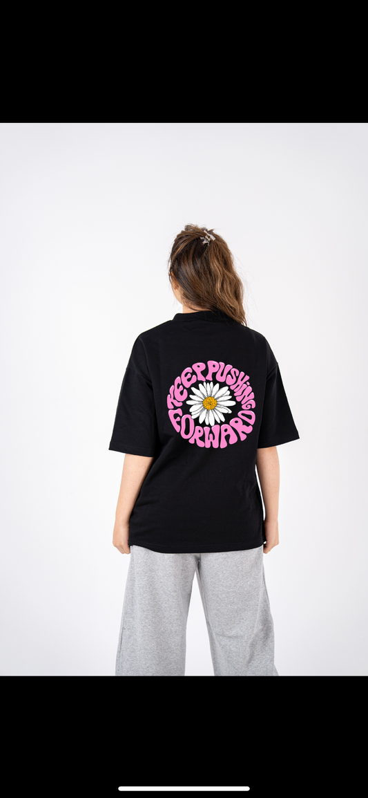 Keep pushing forward black t-shirt