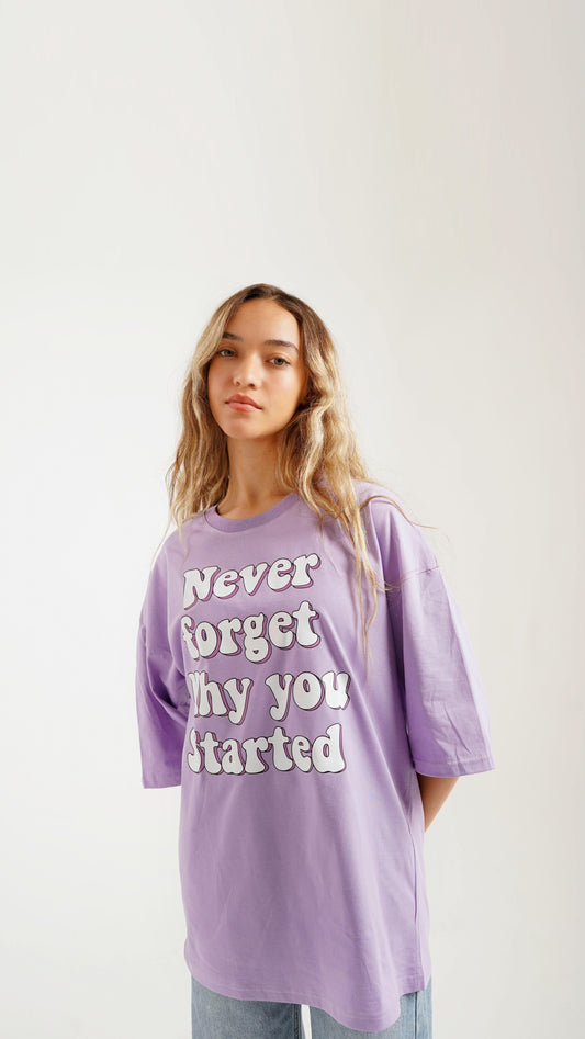 Never forget why lavender t-shirt
