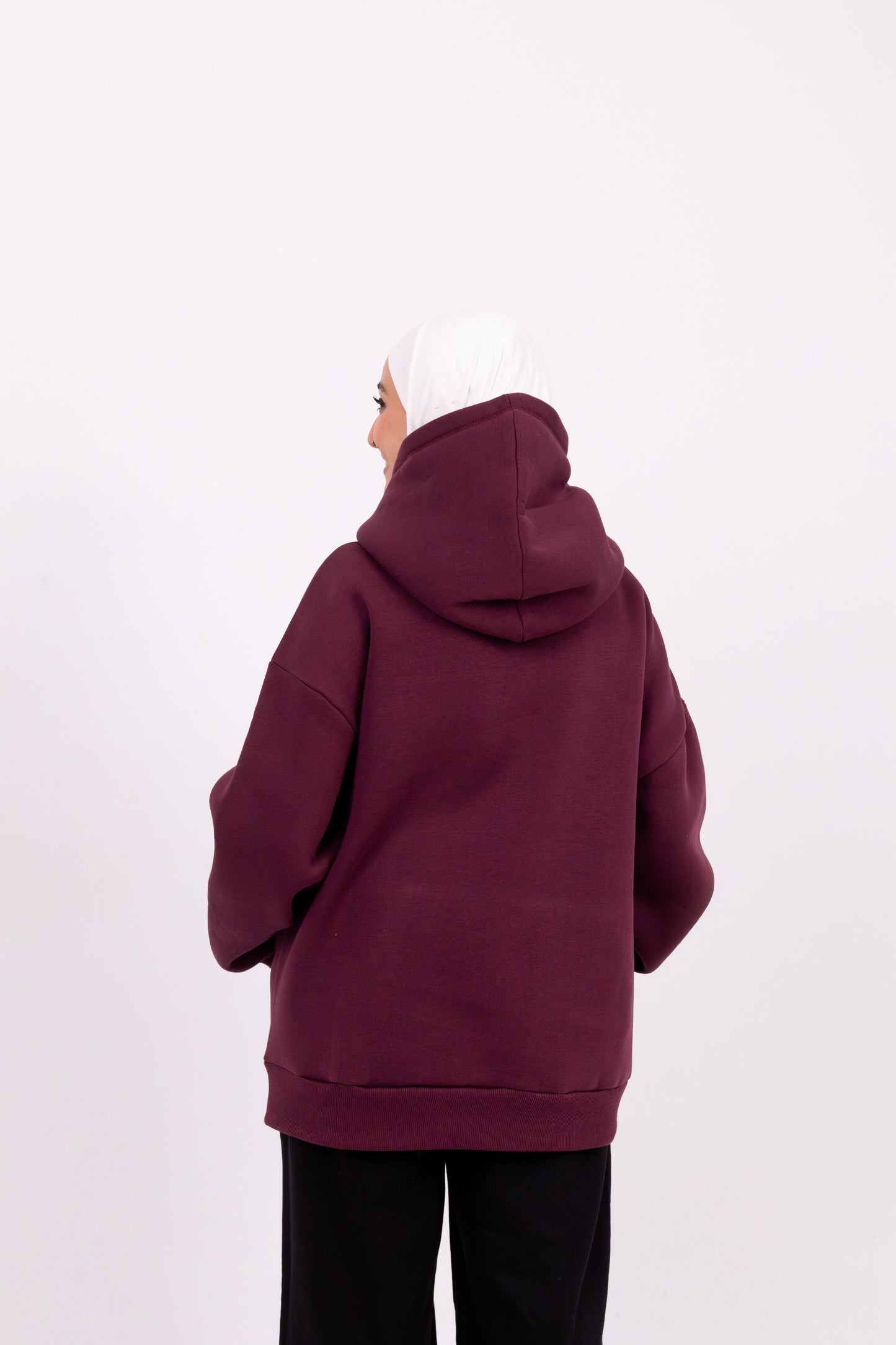 Burgundy basic hoodie