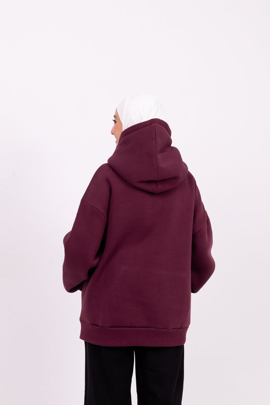 Burgundy basic hoodie