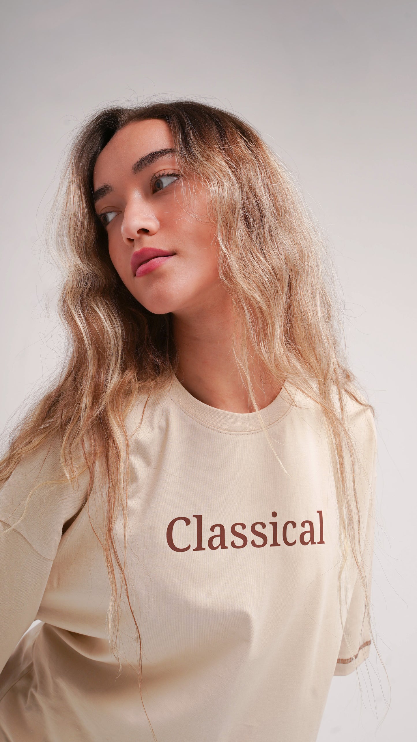 Classical beigexbrown t-shirt