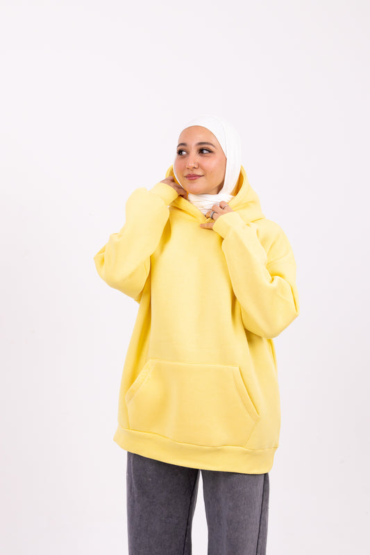 Baby yellow basic hoodie