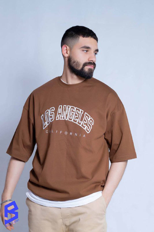 Los Angeles brown t-shirt