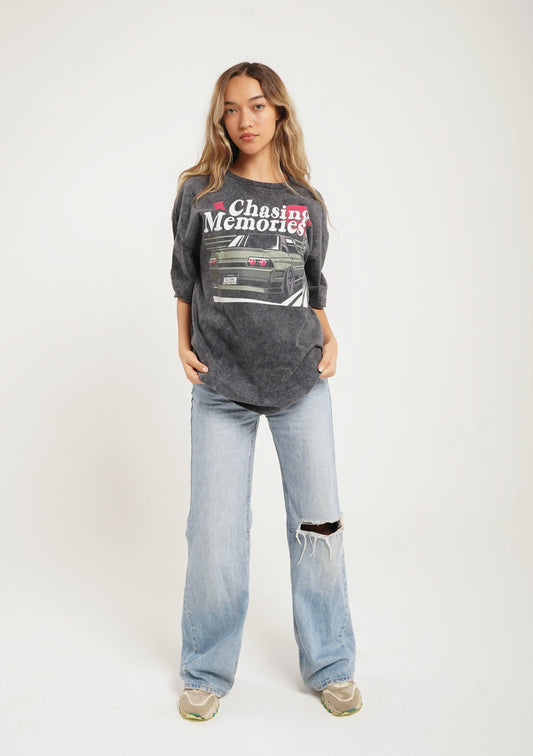 Chasing memories washed t-shirt