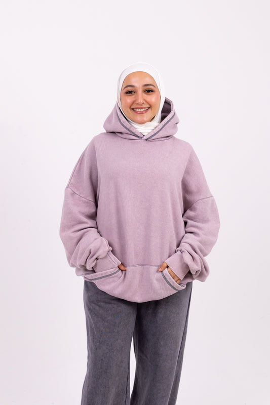 Washed lavender hoodie