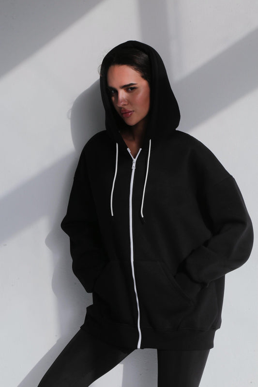 Black zip _up hoodie