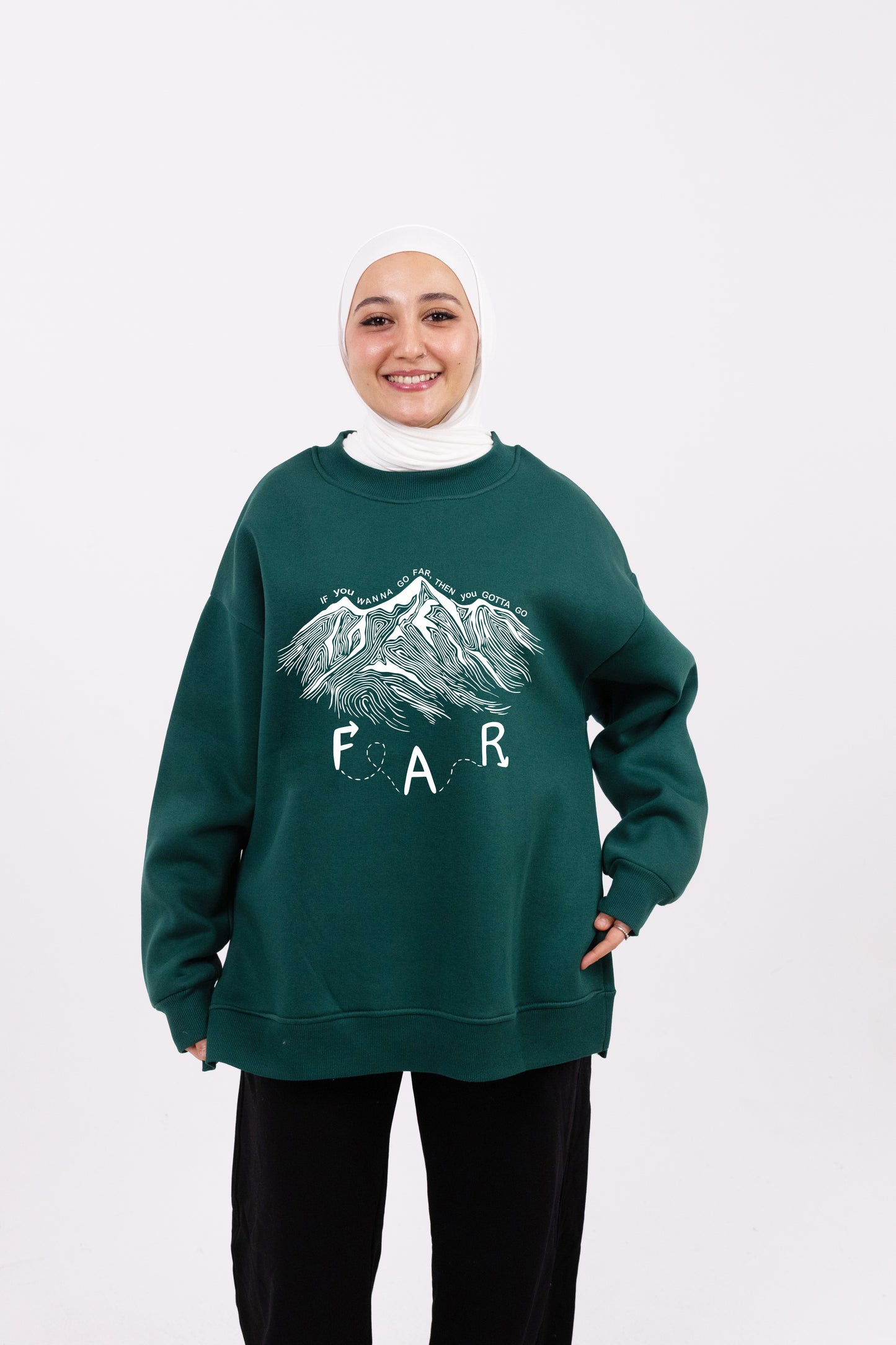 Go far olive comfy-go sweatshirt