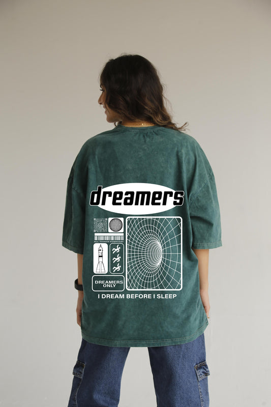 Dreamer olive washed t-shirt