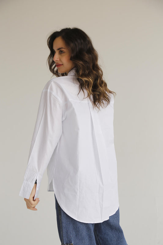 White oversize chemise