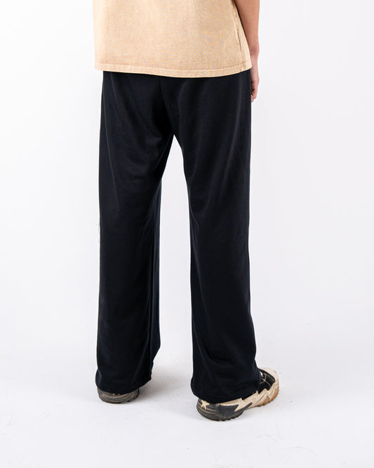 black wideleg sweatpants