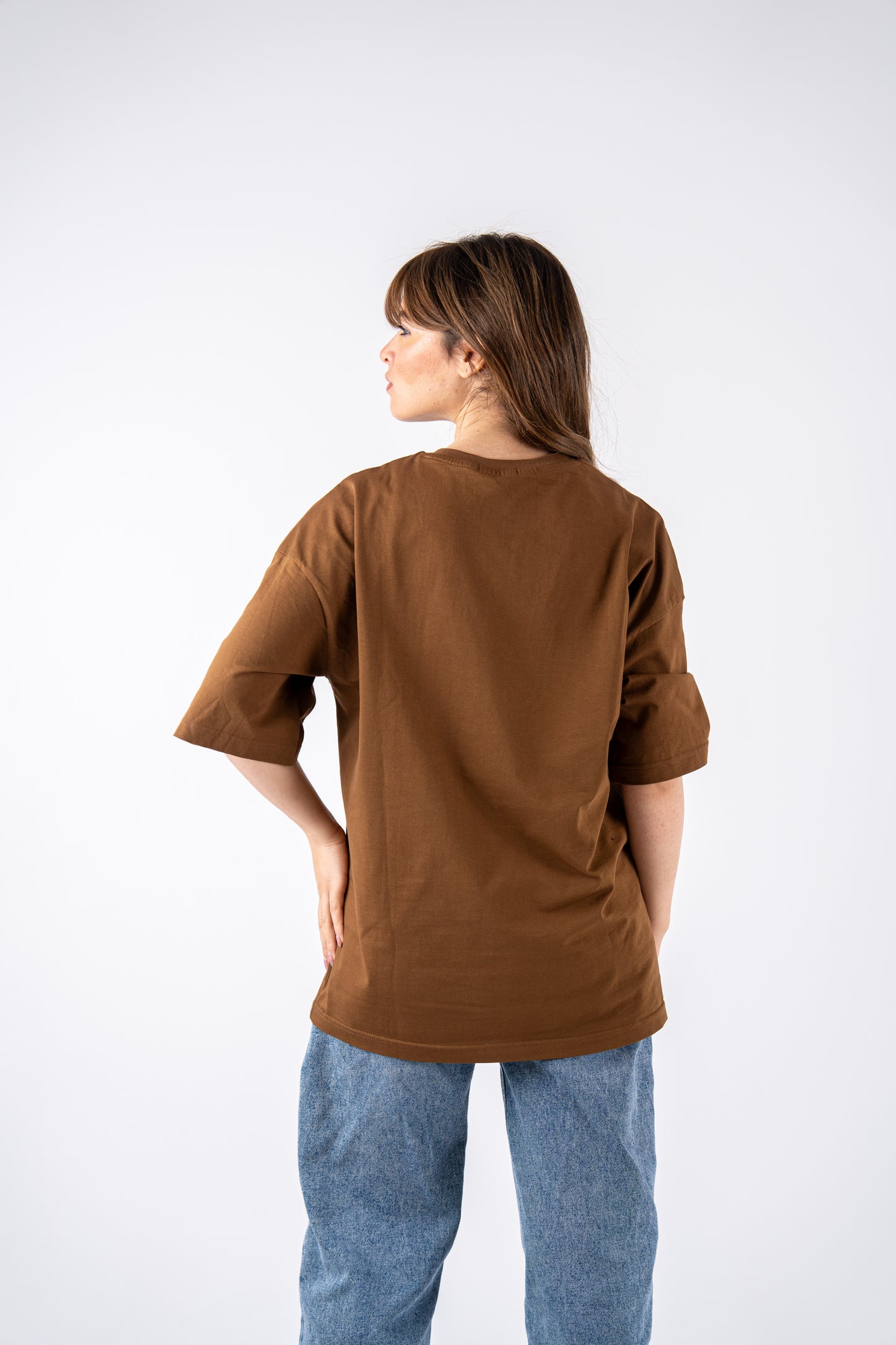 brown basic t-shirt