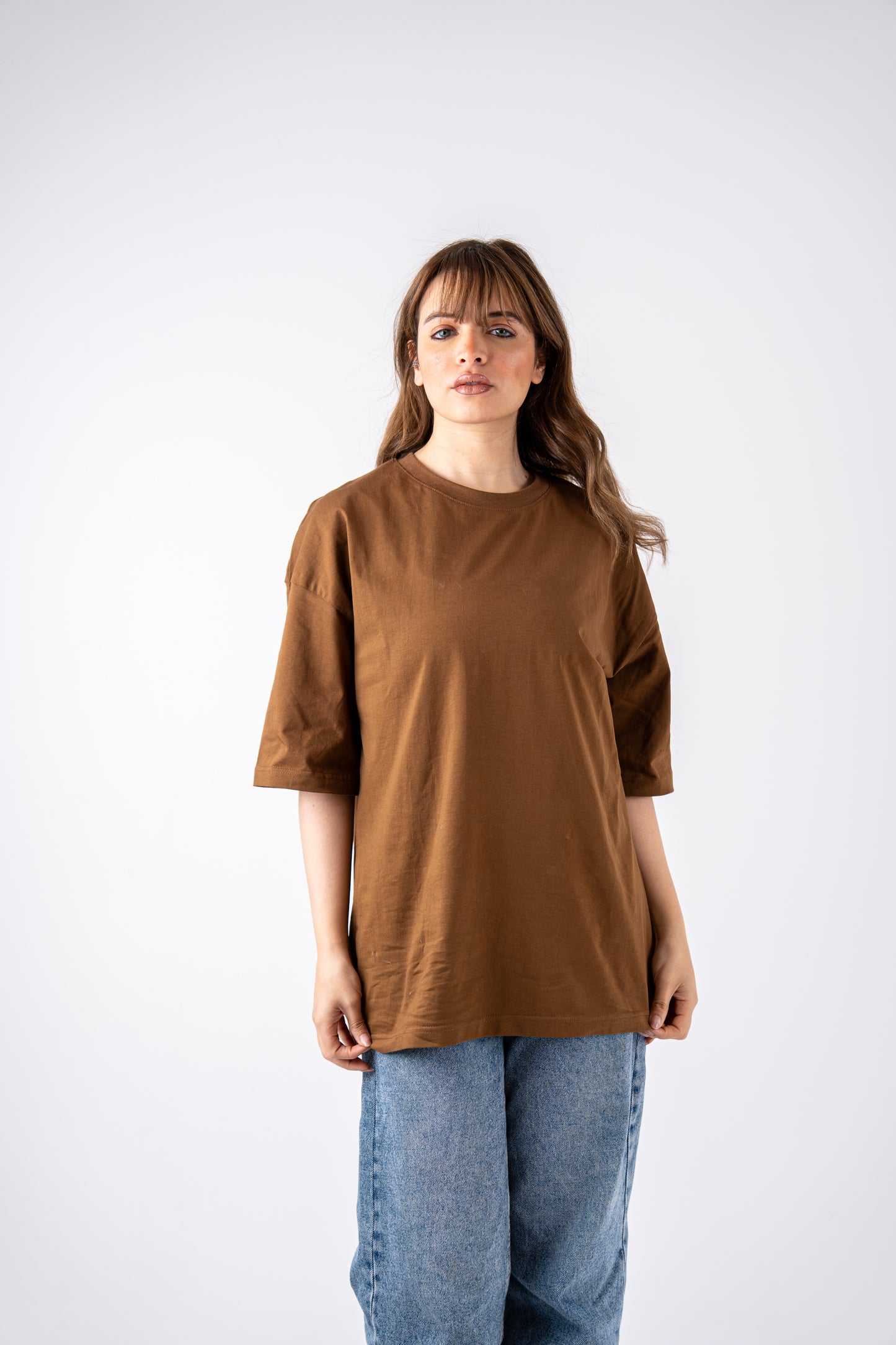 brown basic t-shirt