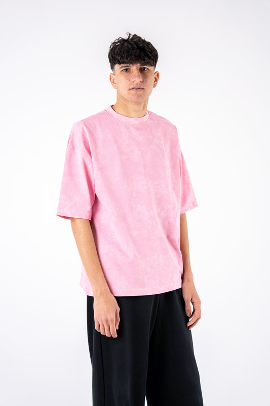 pink basic  washed t-shirt