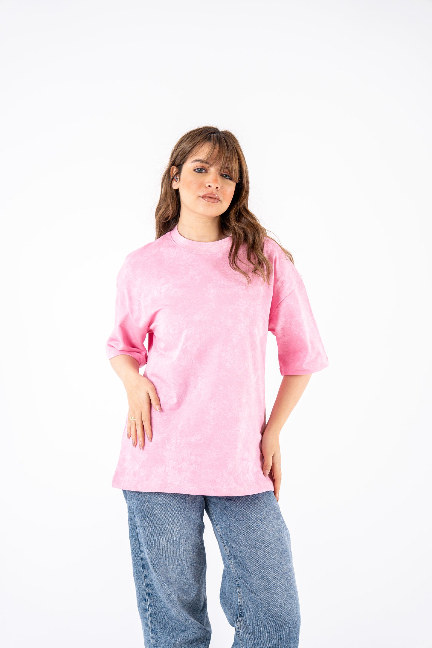 pink basic  washed t-shirt